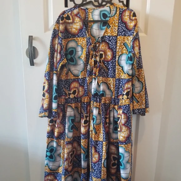 Multi-Patterned Maxi Dress - Picture 1 of 6